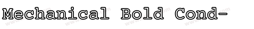 Mechanical Bold Cond字体转换